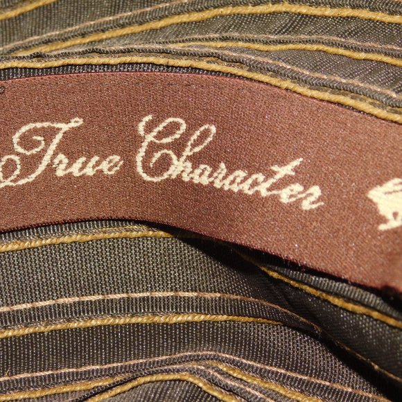 Peter Grimm True Character Brown Floppy Sun Hat Wire Rimmed Flower On Side